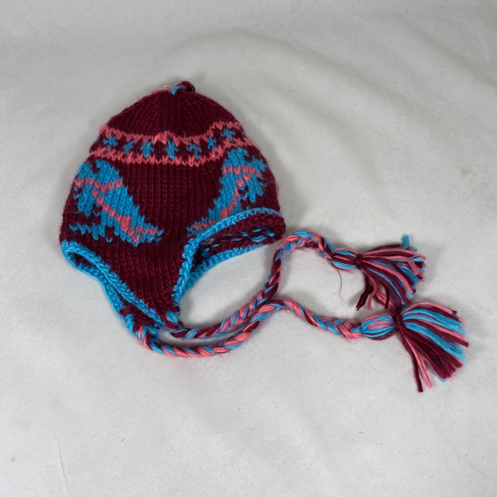 Goorin Ear Flaps Chunky Beanie Hat Love Bird Design NWT - Picture 3 of 9